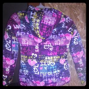 Two girls winter jackets.